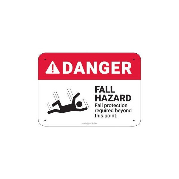 Pig PIG Fall Hazard Fall Protection Sign 14" x 10" Vinyl 14" L x 10" H SGN2014-10X14-VYL - main
